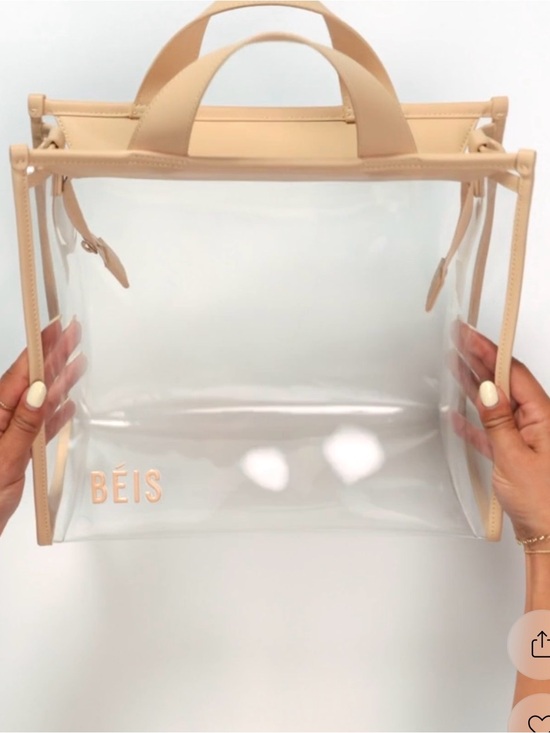 BEIS Handbags - BEIS Stadium Tote in Beige
